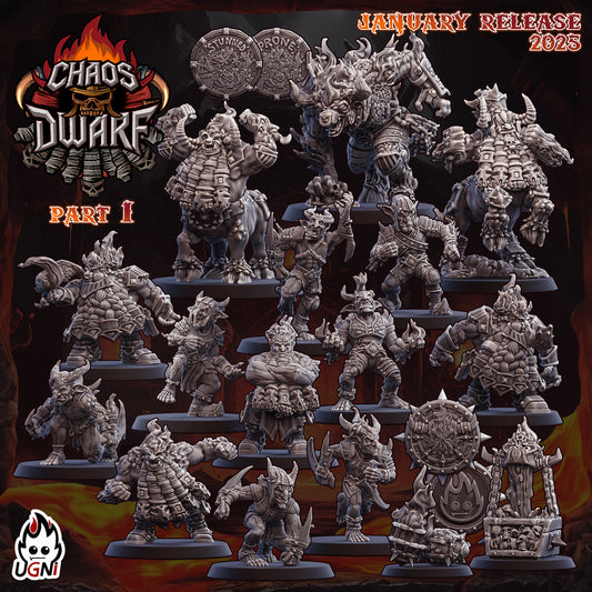 Chaos Dwarf Fantasy Football Team 20 High Quality UGNI Miniatures