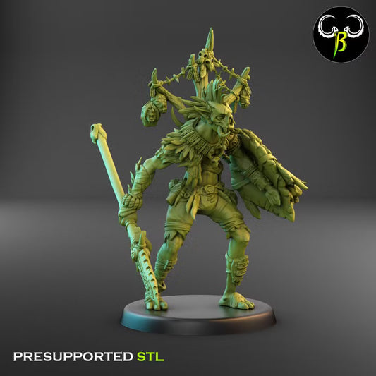 Remojai On Foot - ClayBeastCreation, Hedtekka Tribe orc warrior