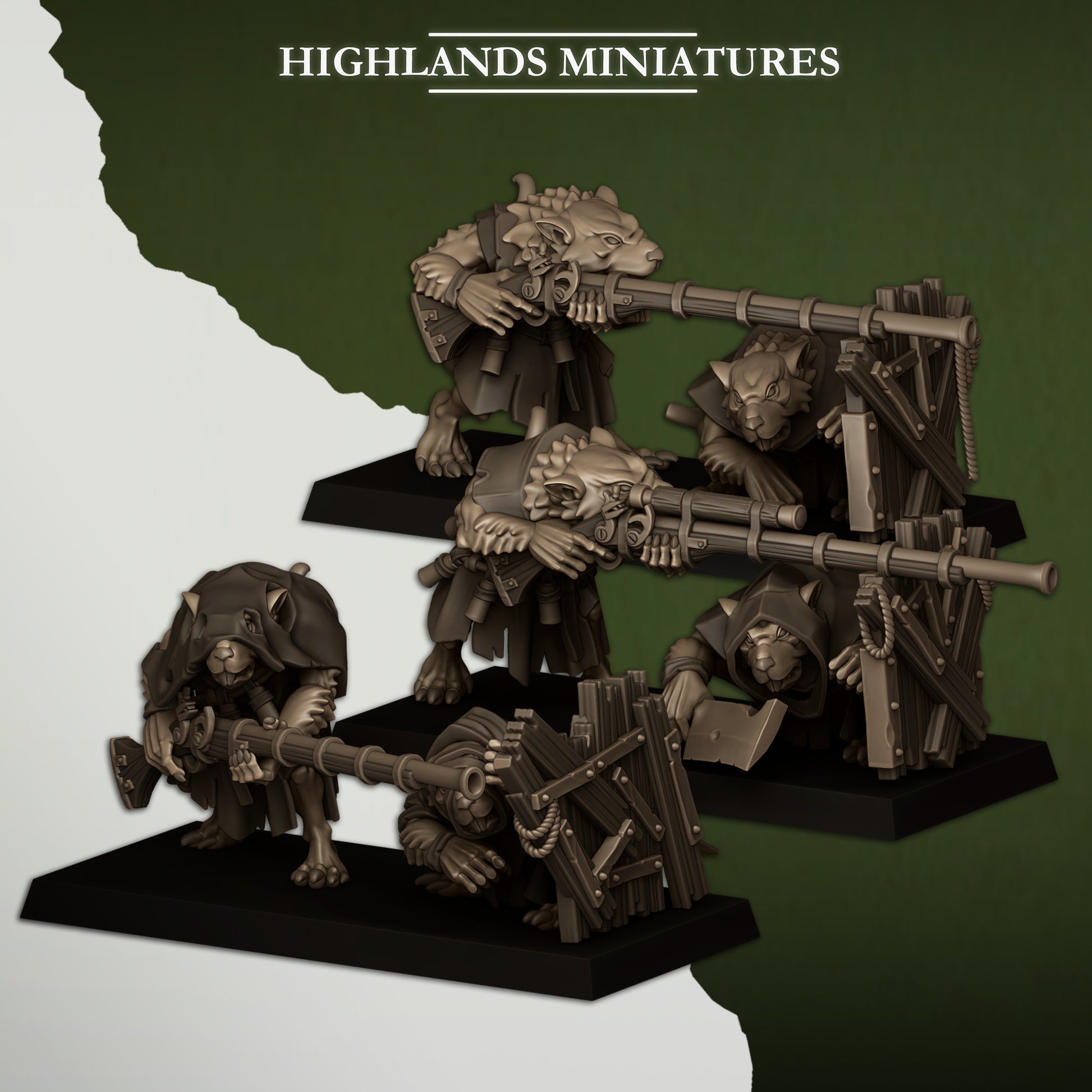 Sewer Vermin Technologies Ratmen Collection – 3D Printed Miniatures Fantasy Wargames - Highlands Miniatures - TheMajorLab