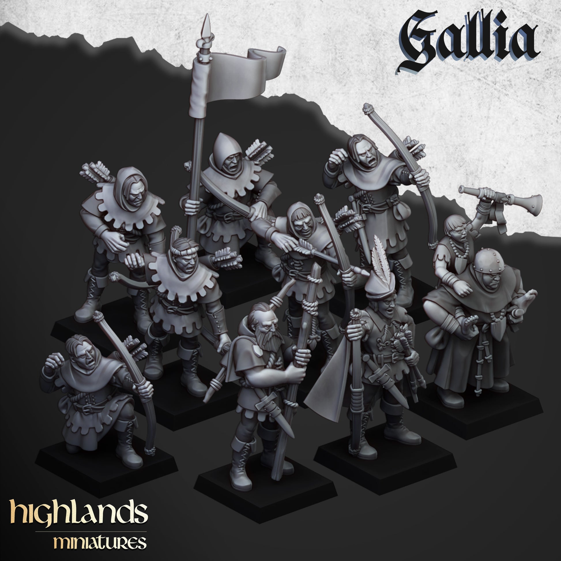 Gallia Sherwood Warband – Humankind Army - Highlands Miniatures - TheMajorLab
