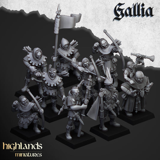 Gallia Sherwood Warband – Humankind Army - Highlands Miniatures - TheMajorLab