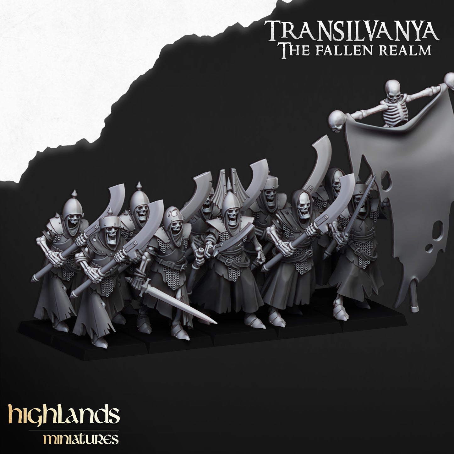 Transilvanya Skeletal Guard - Undead Army - Highlands Miniatures