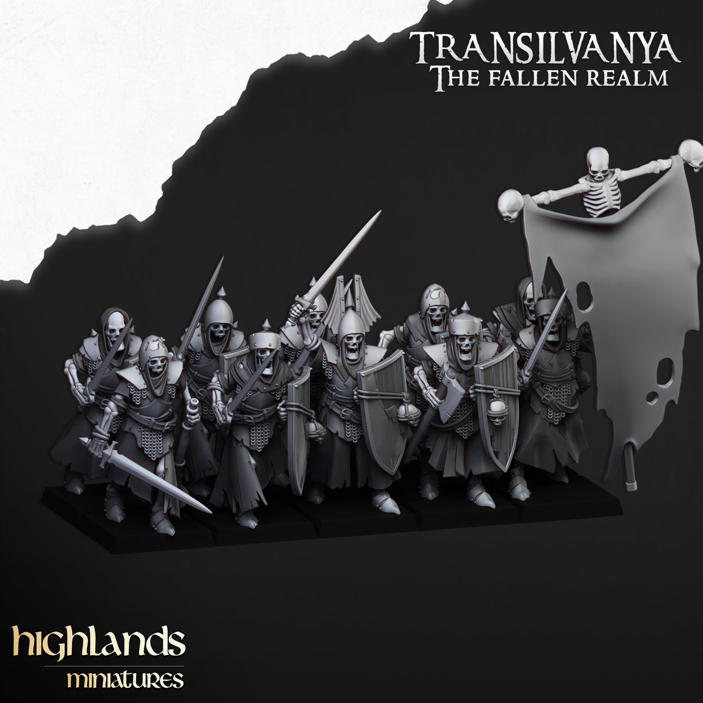 Transilvanya Skeletal Guard - Undead Army - Highlands Miniatures