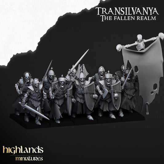 Transilvanya Skeletal Guard - Undead Army - Highlands Miniatures