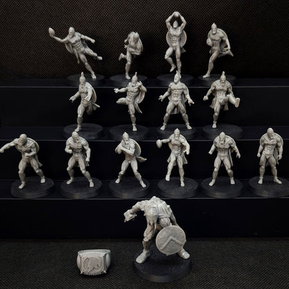 Spartans Human Team for Fantasy Football Miniature tabletop Game Txarli Factory