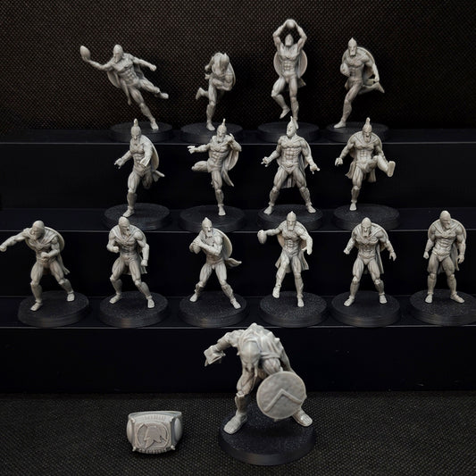 Spartans Human Team for Fantasy Football Miniature tabletop Game Txarli Factory