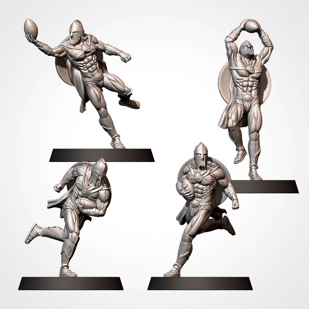 Spartans Human Team for Fantasy Football Miniature tabletop Game Txarli Factory