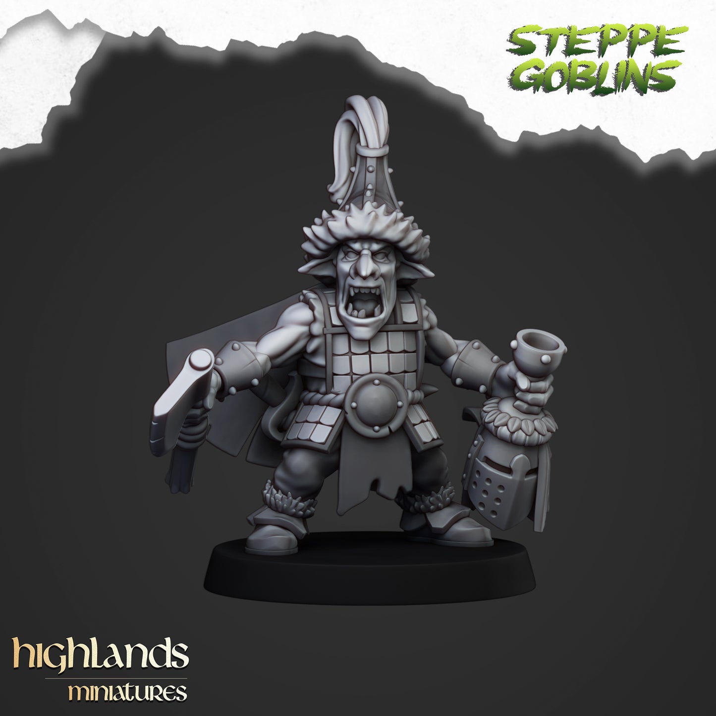 Steppe Goblin Hero - Goblin Army - Highlands Miniatures