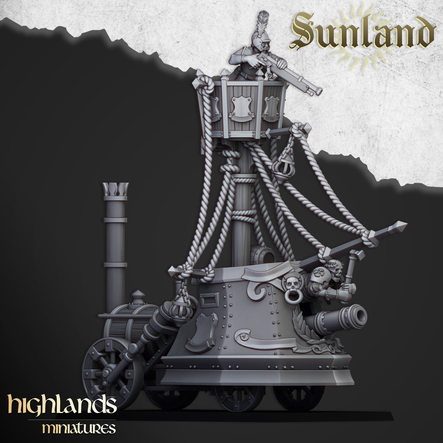 Sunland Ironclad Landship - Human Army - Highlands Miniatures - TheMajorLab