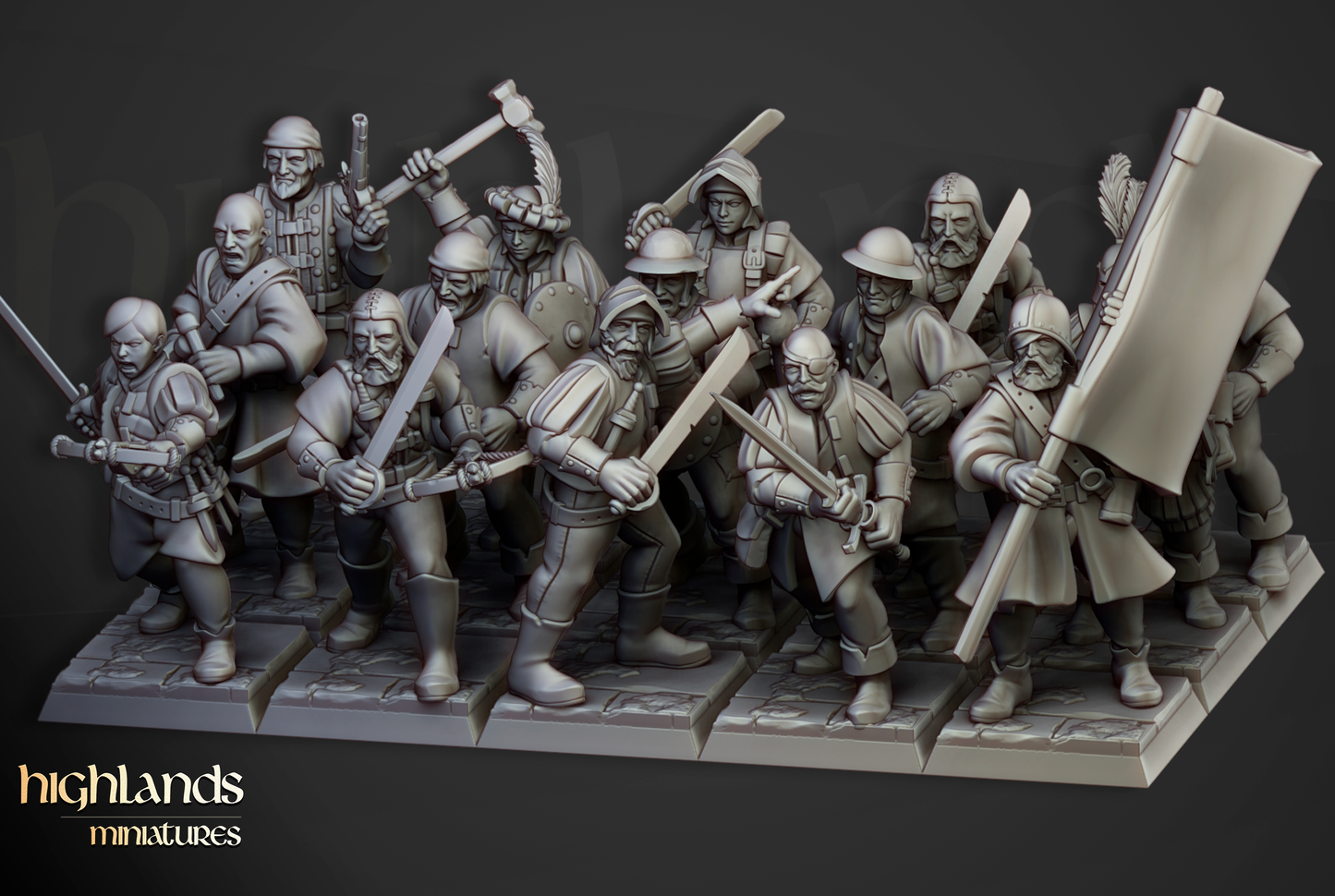Sunland Empire Infantry by Highlands Miniatures | Resin Human Soldiers for Fantasy Battles & Tabletop Wargames