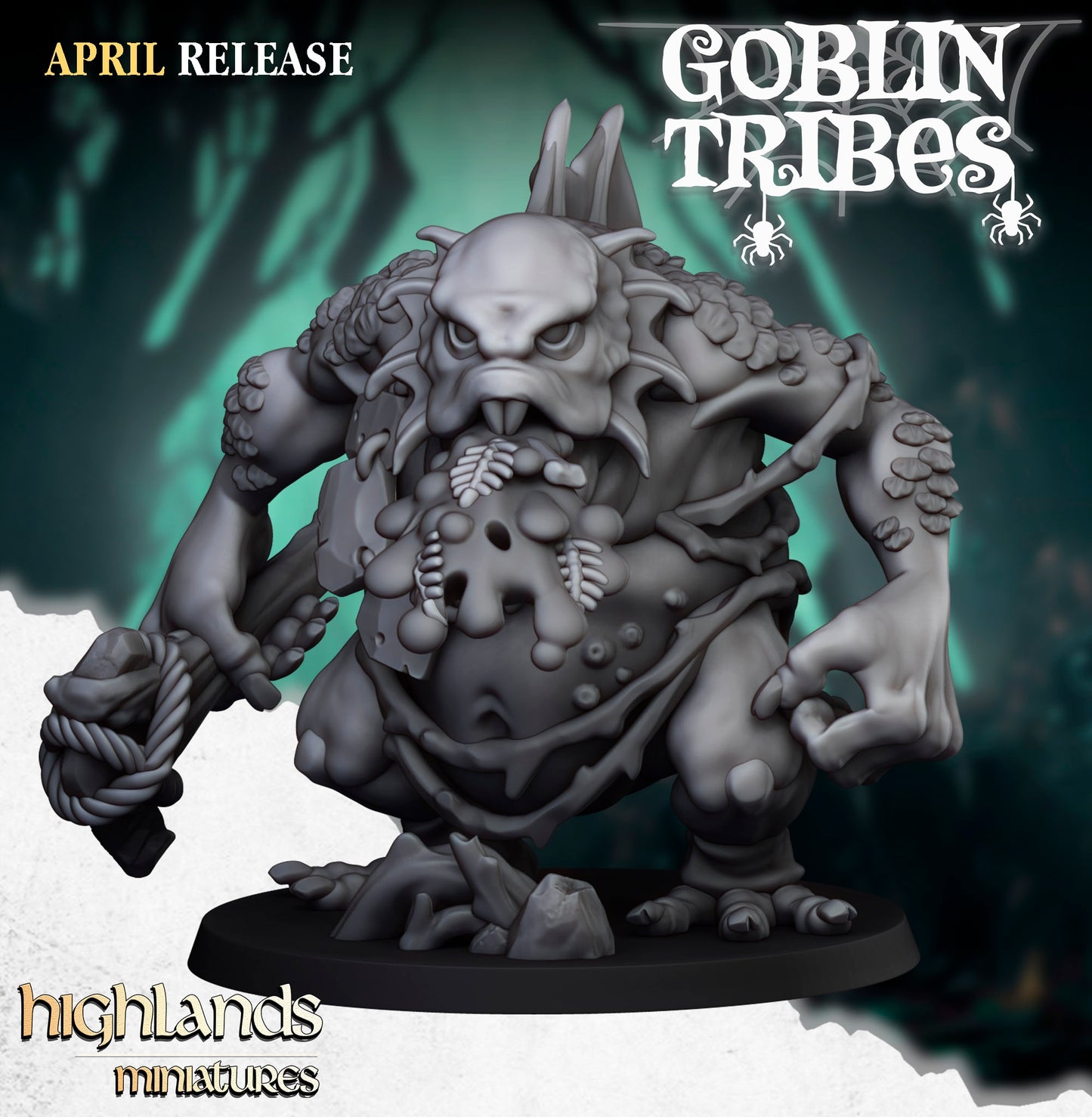 Goblin Tribes – Swamp Troll Miniatures by Highlands Miniatures | Resin Orc & Goblin Monsters for Fantasy Wargames