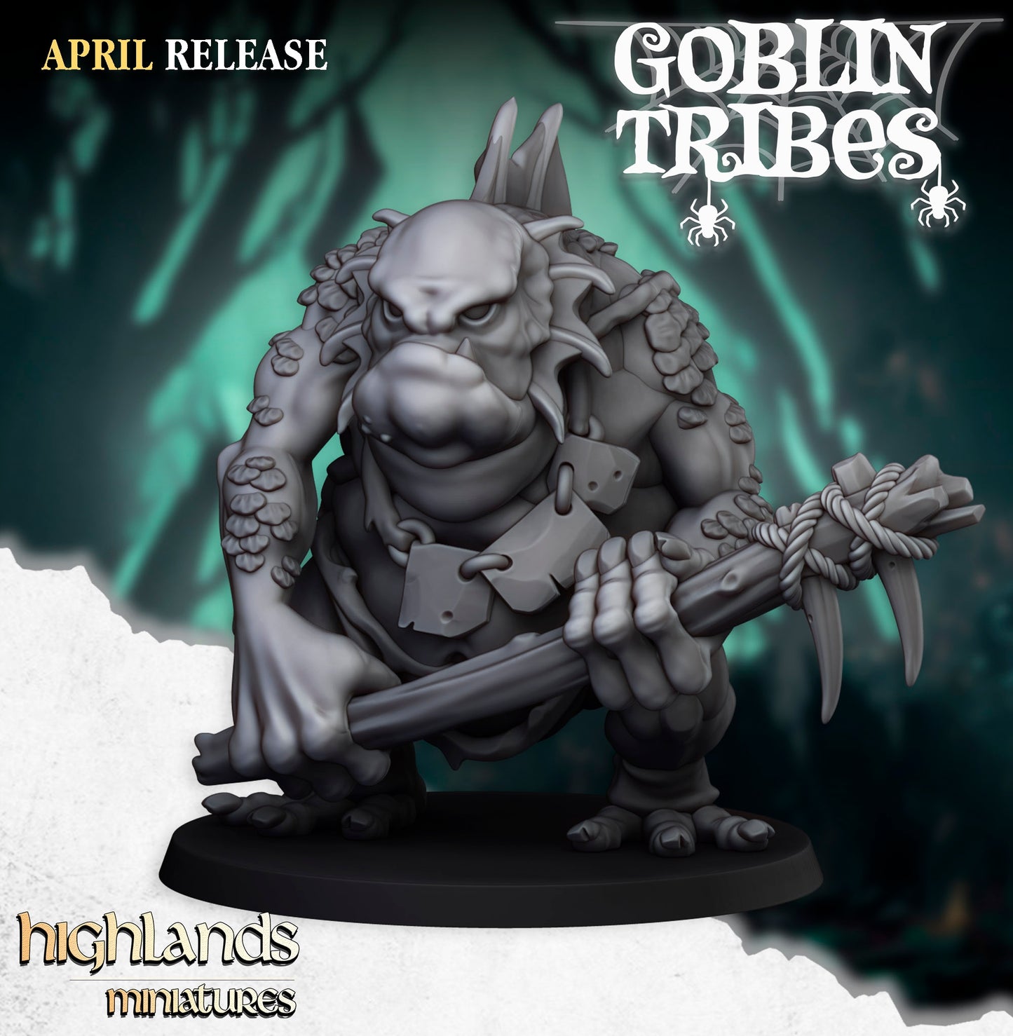 Goblin Tribes – Swamp Troll Miniatures by Highlands Miniatures | Resin Orc & Goblin Monsters for Fantasy Wargames