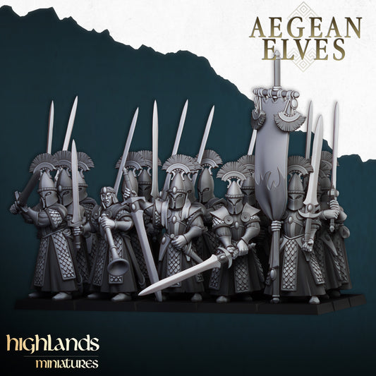 High Elves Swords of Messara - Aegean Heroes  - Highlands Miniature
