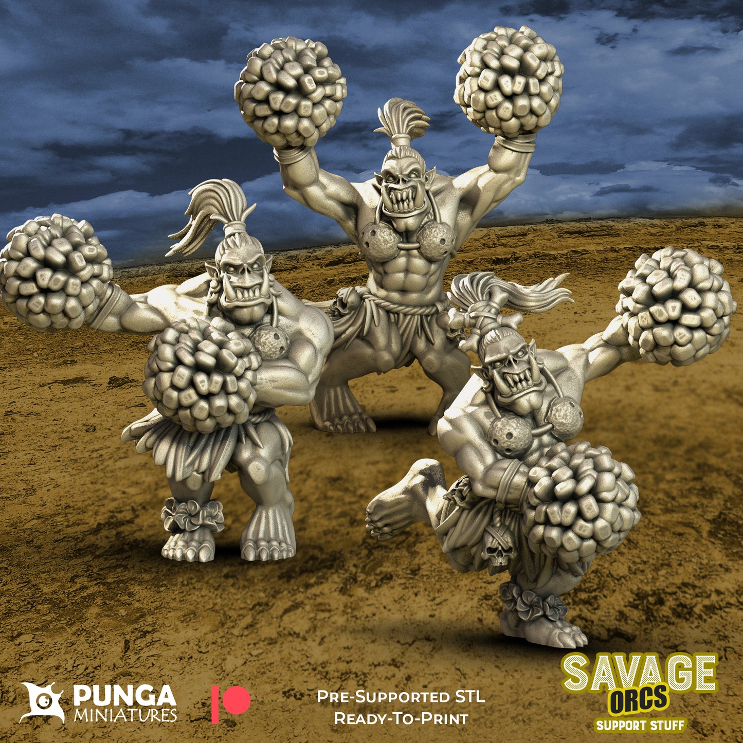 Savage Orcs Team Fantasy Football Punga Miniatures