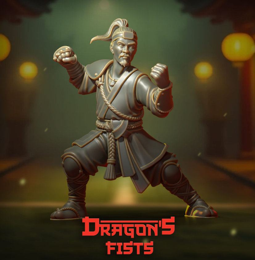 Dragon's Fists Human Team - 20 High-Quality 3D Print Miniatures | Blood Fantasy Football Bowl | Punga Miniatures