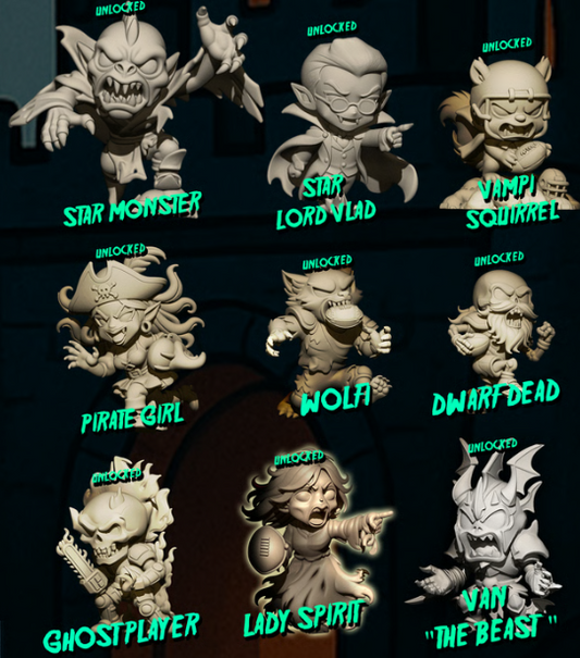 Transilvania Chibi Vampire –  Fantasy Football Miniature game Team - Big Head Chibi