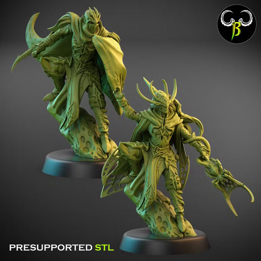 Shadow Weaver Squad - ClayBeastCreation, Cult of the Eight dark elf miniatures