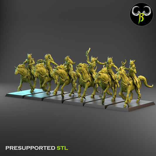 Silk Cabalists Squad - Cult of the EIGHT - Dark Elves army - Clay Beast Creations - TheMajorLab