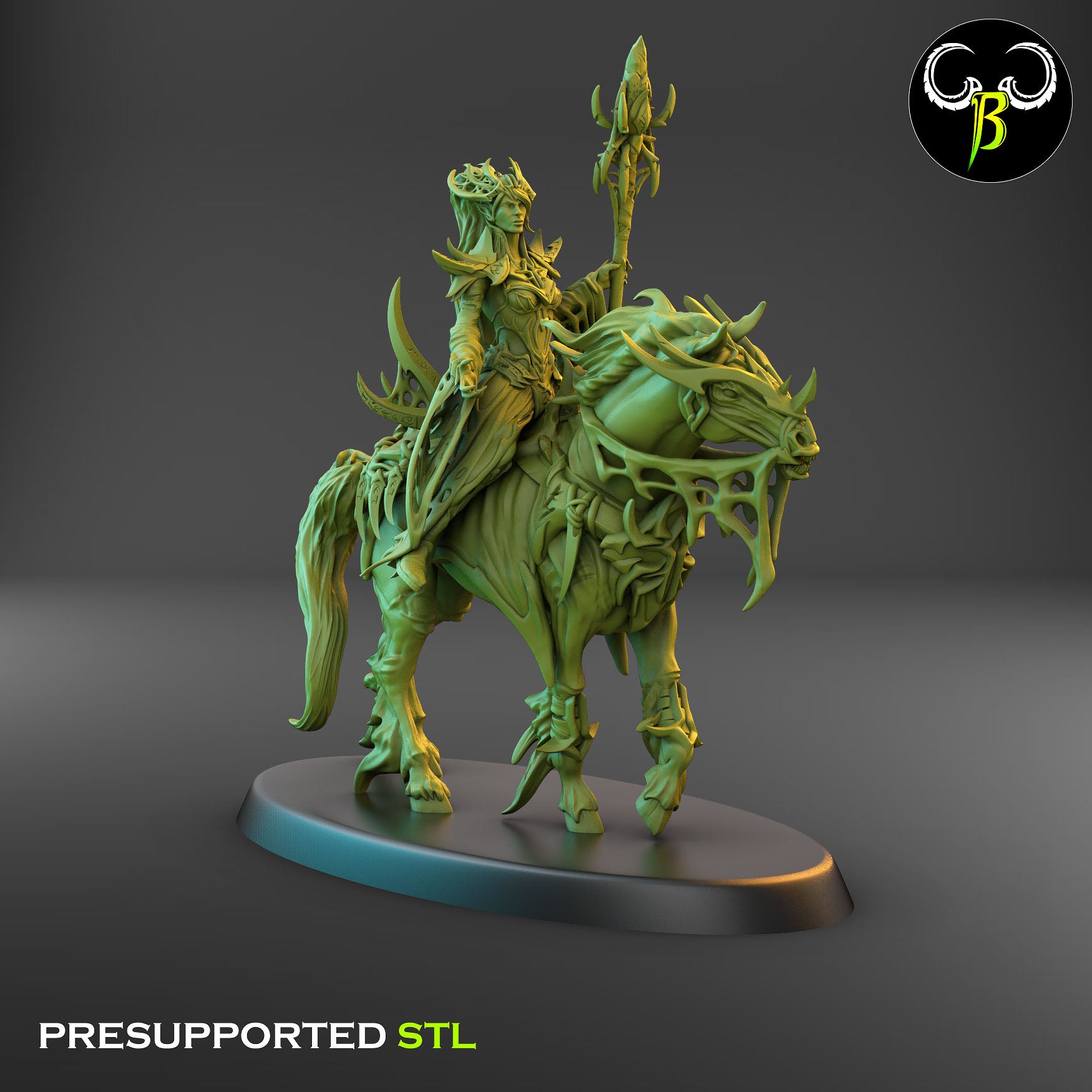 Silk Enchanteress - Cult of the EIGHT - Dark Elves army - Clay Beast Creations - TheMajorLab