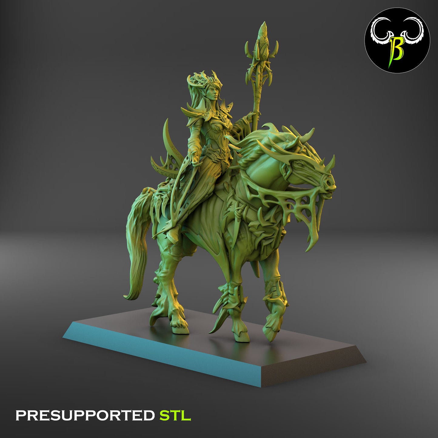 Silk Enchanteress - Cult of the EIGHT - Dark Elves army - Clay Beast Creations - TheMajorLab