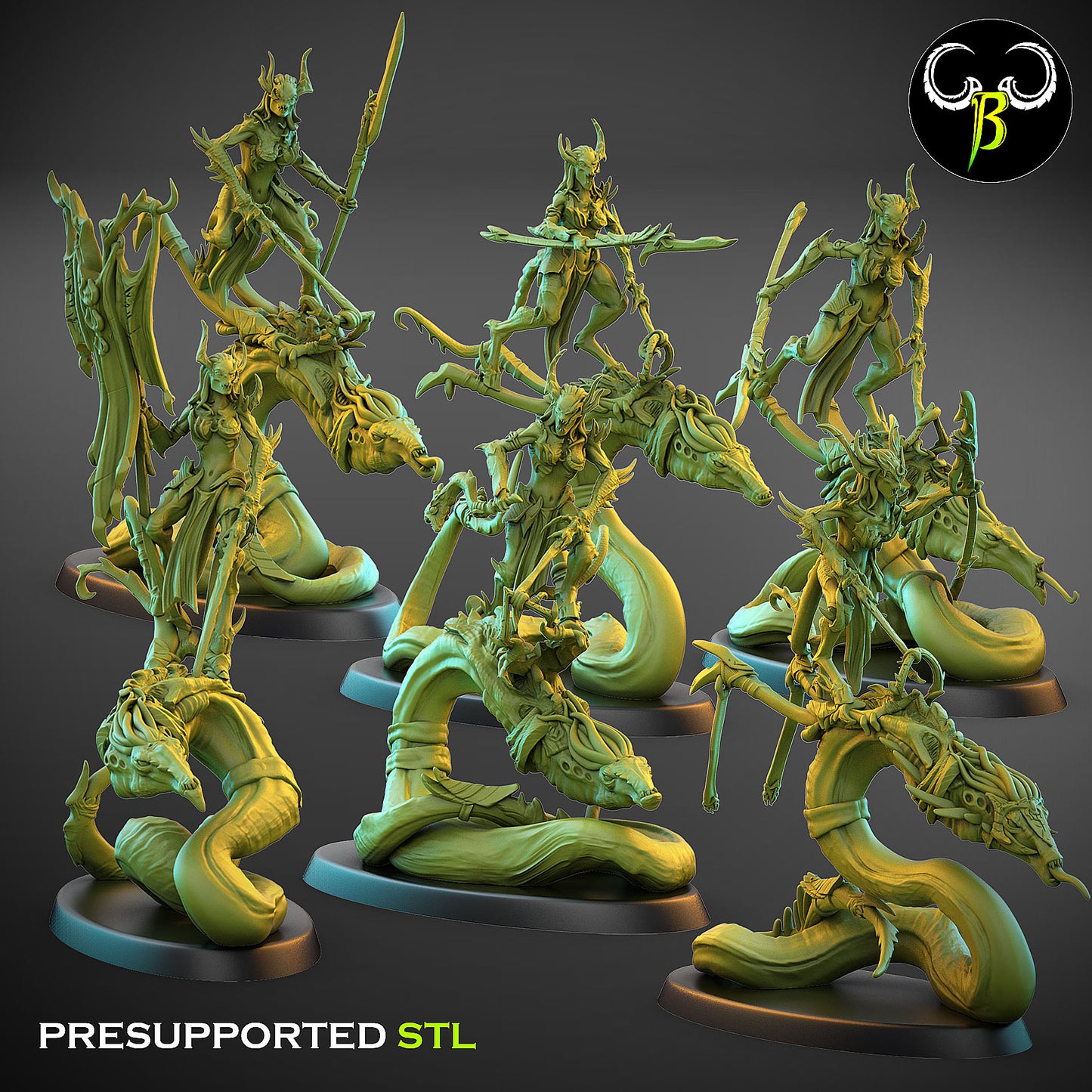 Soul reaver female squad - Dark Legion - Chaos Army -  Clay Beast Creations