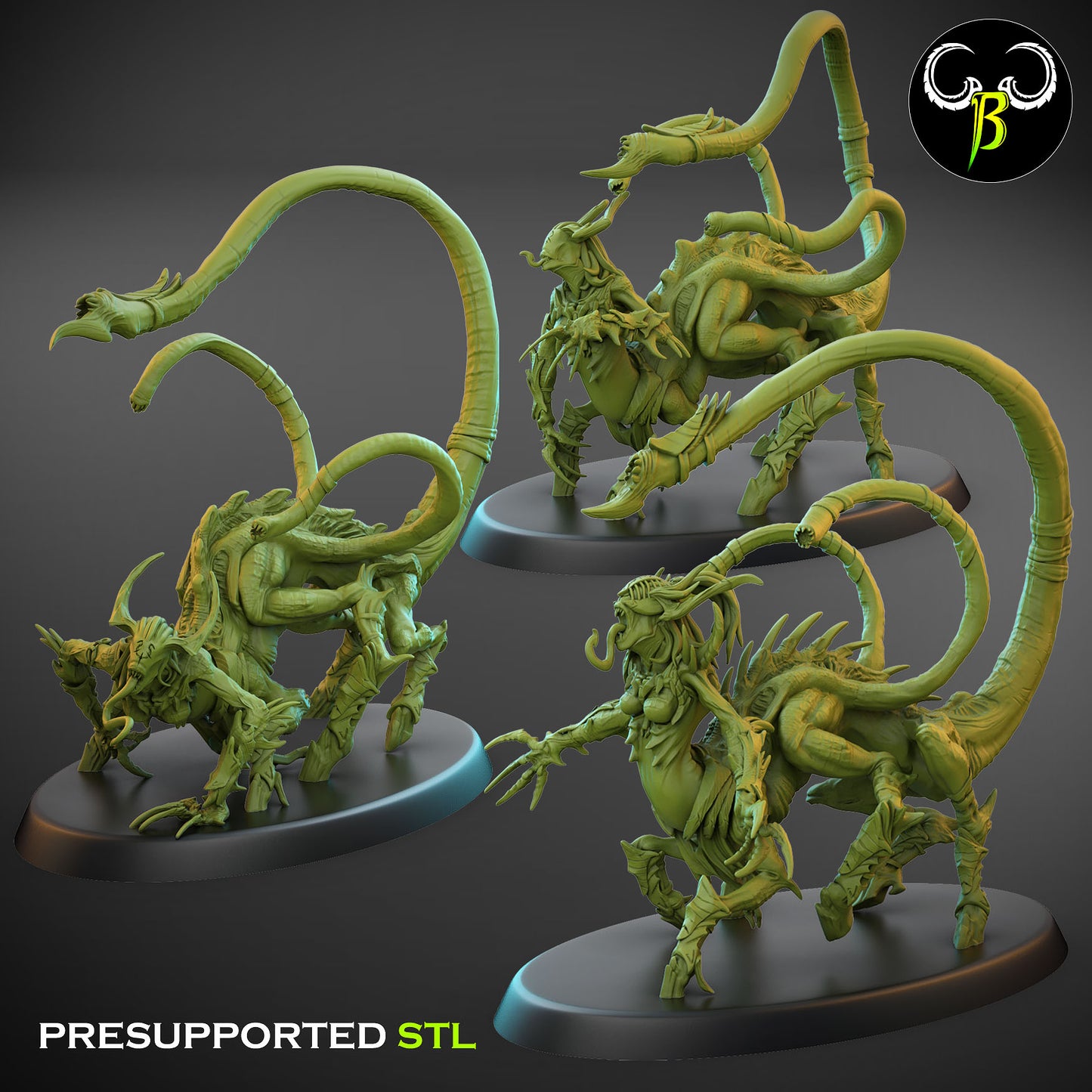 Spawn of Depravation Female Squad - Dark Legion - Chaos Army - Clay Beast Creations - TheMajorLab