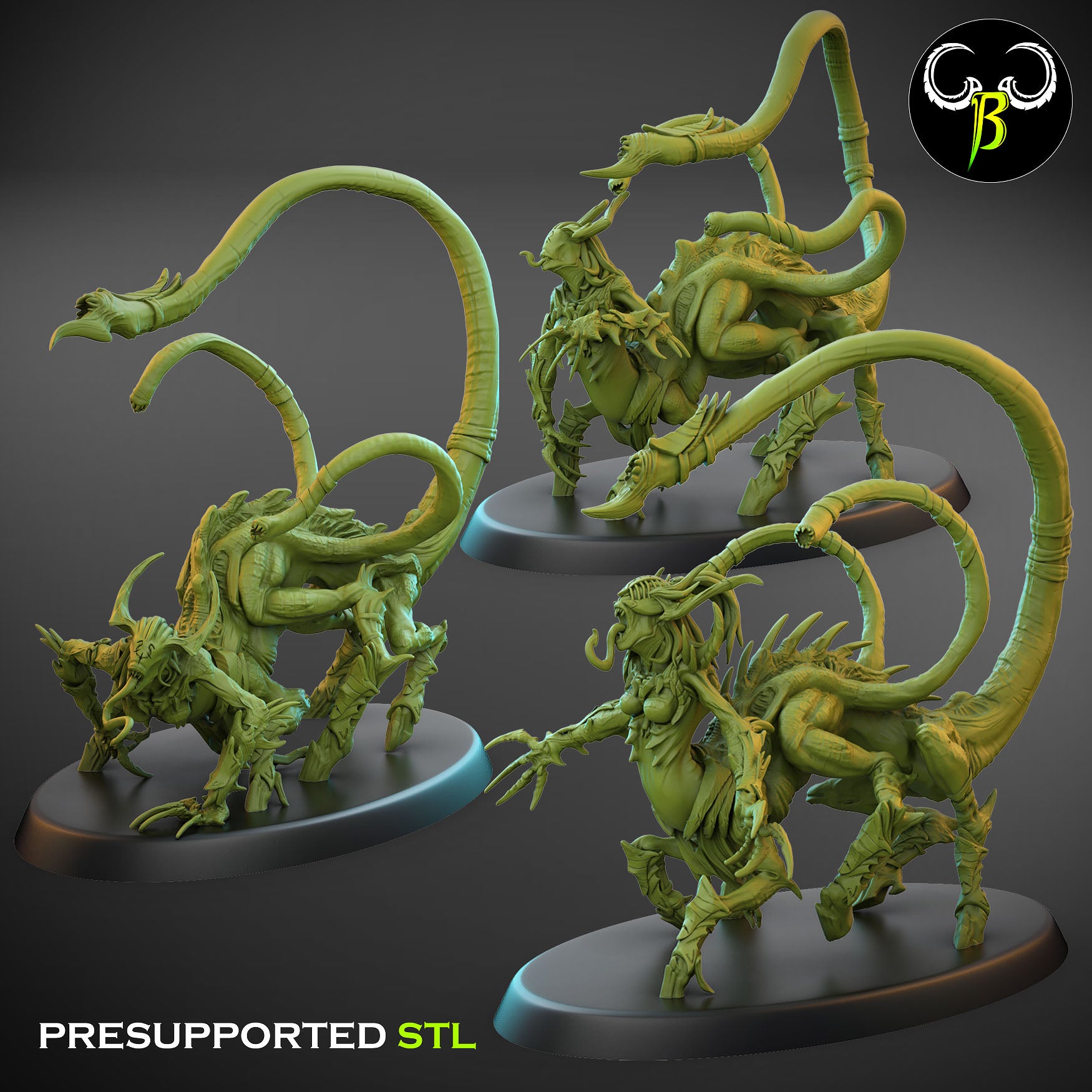 Spawn of Depravation Female Squad - Dark Legion - Chaos Army - Clay Beast Creations - TheMajorLab