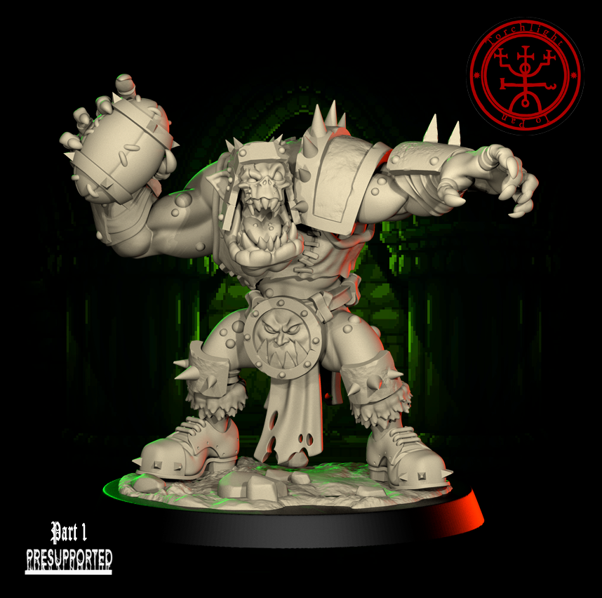 The GREEN FLASH - Brute Orc Team for Fantasy Football Miniature Tabletop Game – Torchlight Miniatures - TheMajorLab