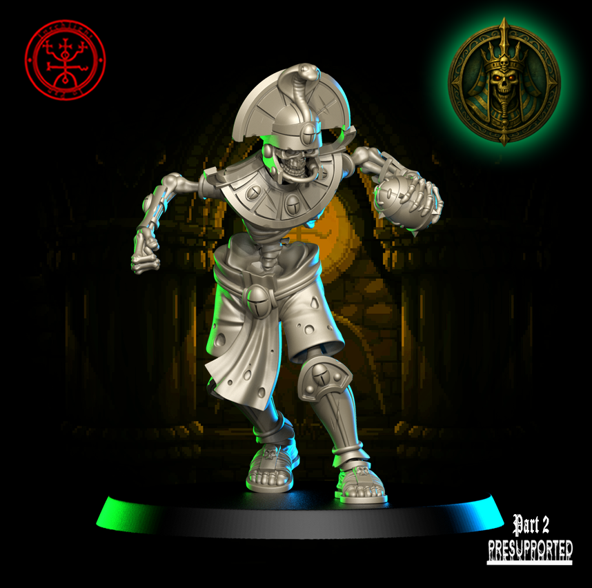 The Osteopharaosis Tomb Kings Team for Fantasy Football Miniature Tabletop Game Torchlight Models