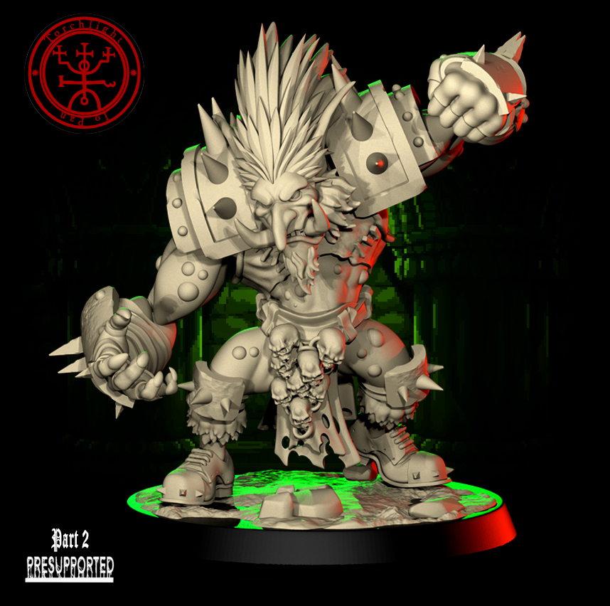 The GREEN FLASH - Brute Orc Team for Fantasy Football Miniature Tabletop Game – Torchlight Miniatures - TheMajorLab