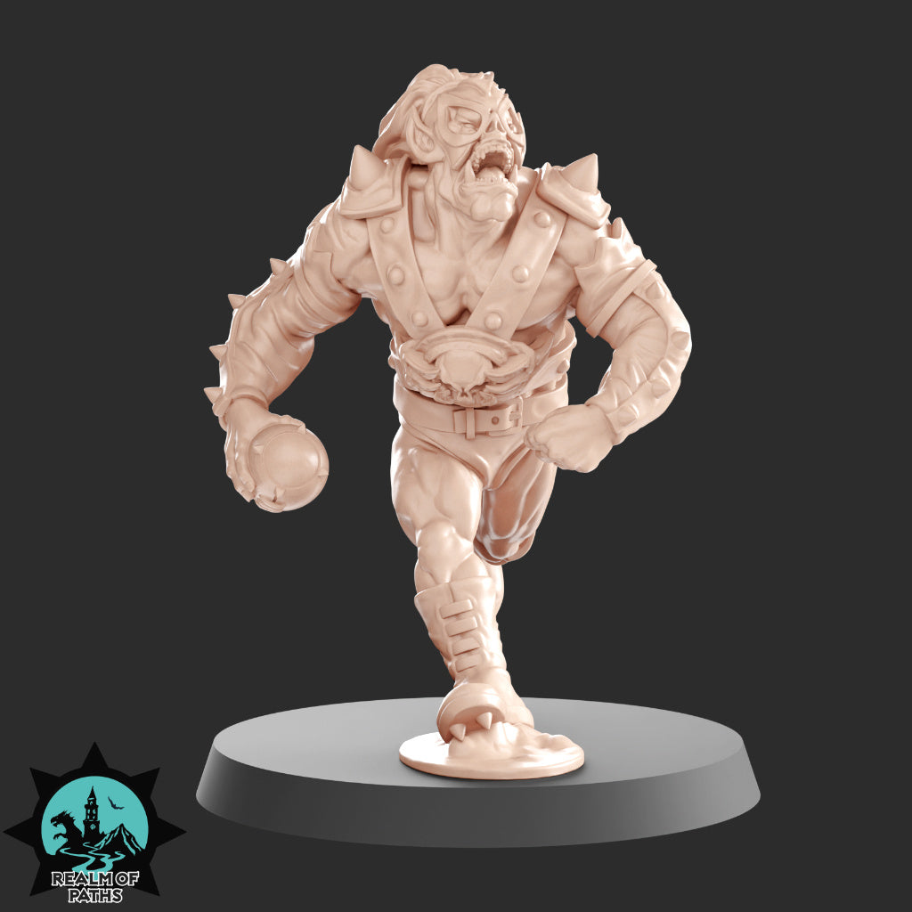 ORCSLAM MANIA - Orc Team for Fantasy Football Miniature Tabletop Game - Realm of paths - TheMajorLab