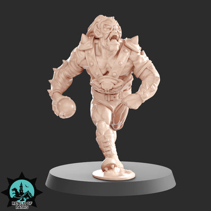 ORCSLAM MANIA - Orc Team for Fantasy Football Miniature Tabletop Game - Realm of paths - TheMajorLab