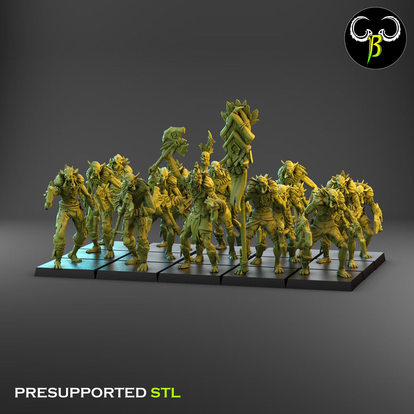 Tribes tusks - HEDTAKA TRIBE - Orcs Army - Clay Beast Creations