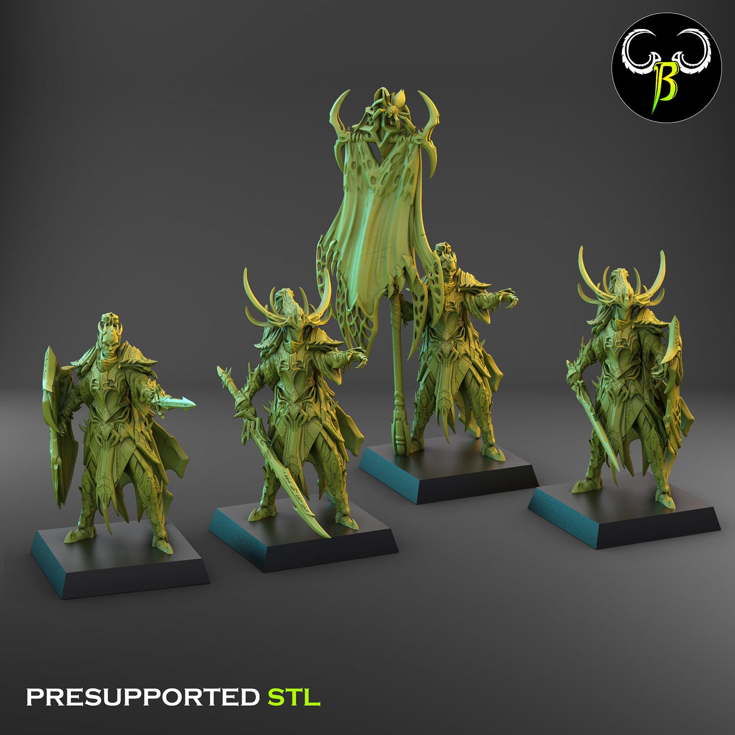Venom Lords Hero Pack - Cult of the EIGHT - Dark Elves army - Clay Beast Creations - TheMajorLab