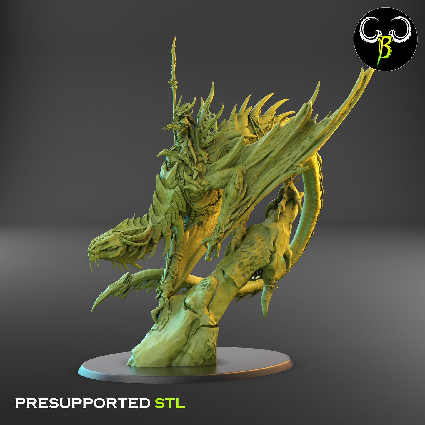 Vile Drake - Cult of the EIGHT - Dark Elves army - Clay Beast Creations - TheMajorLab