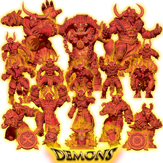 Demons Chaos Born Team for Fantasy Football Miniature Tabletop Game Rakovendetta