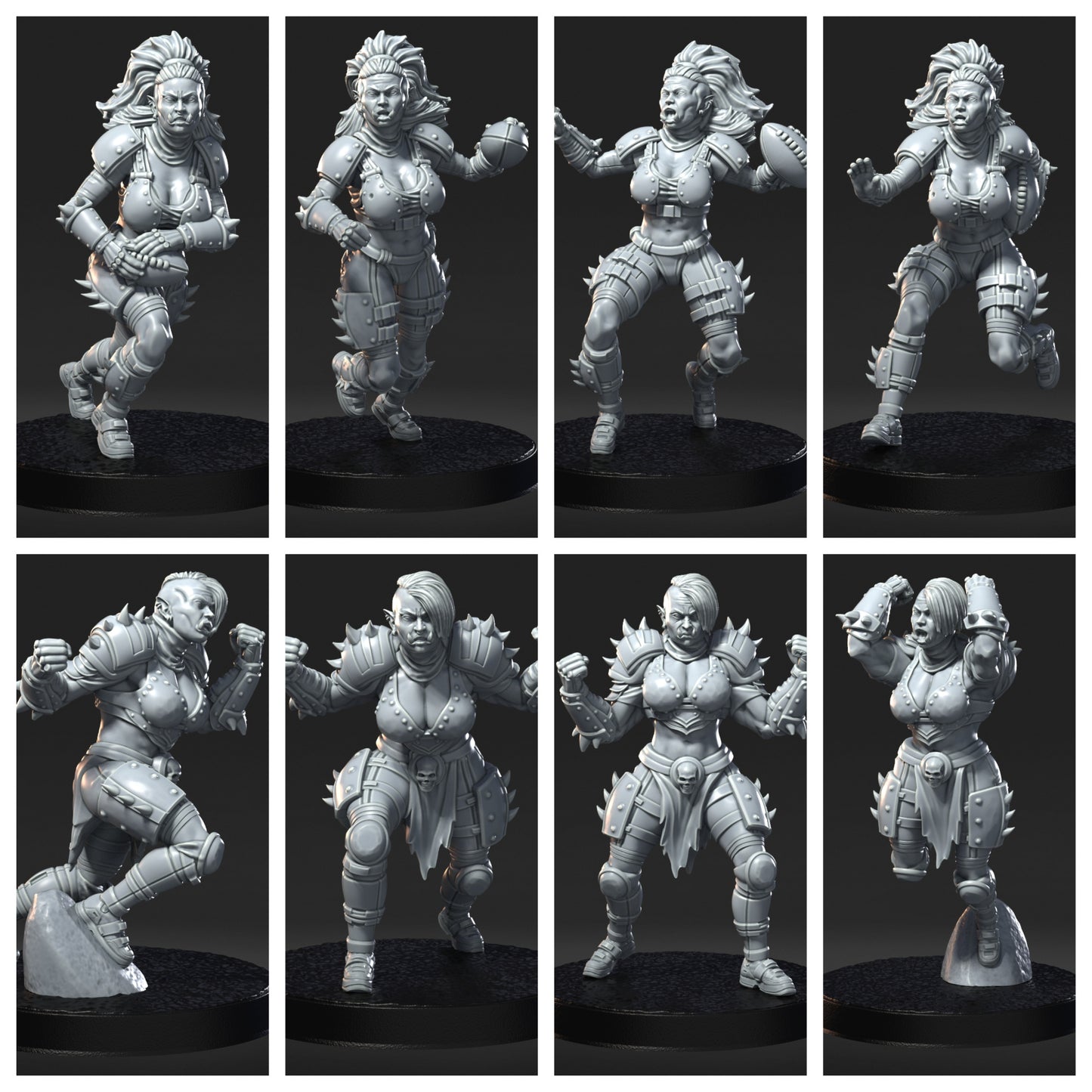 Warchief's Daughters - Amazons Team for Fantasy Football Miniature Tabletop Game Mythbowl RN eStudio - TheMajorLab