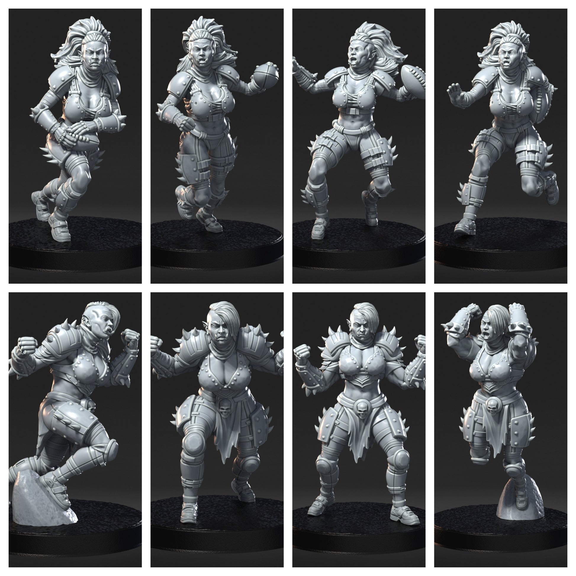 Warchief's Daughters - Amazons Team for Fantasy Football Miniature Tabletop Game Mythbowl RN eStudio - TheMajorLab