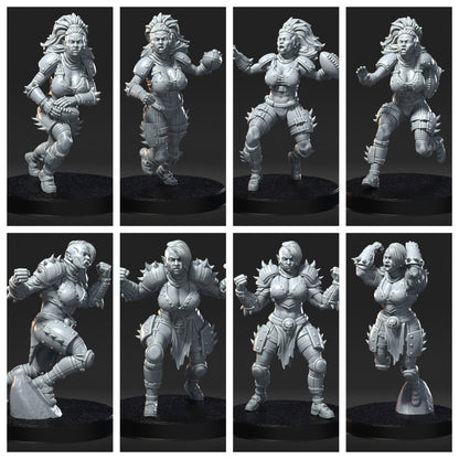 Warchief's Daughters - Amazons Team for Fantasy Football Miniature Tabletop Game Mythbowl RN eStudio - TheMajorLab