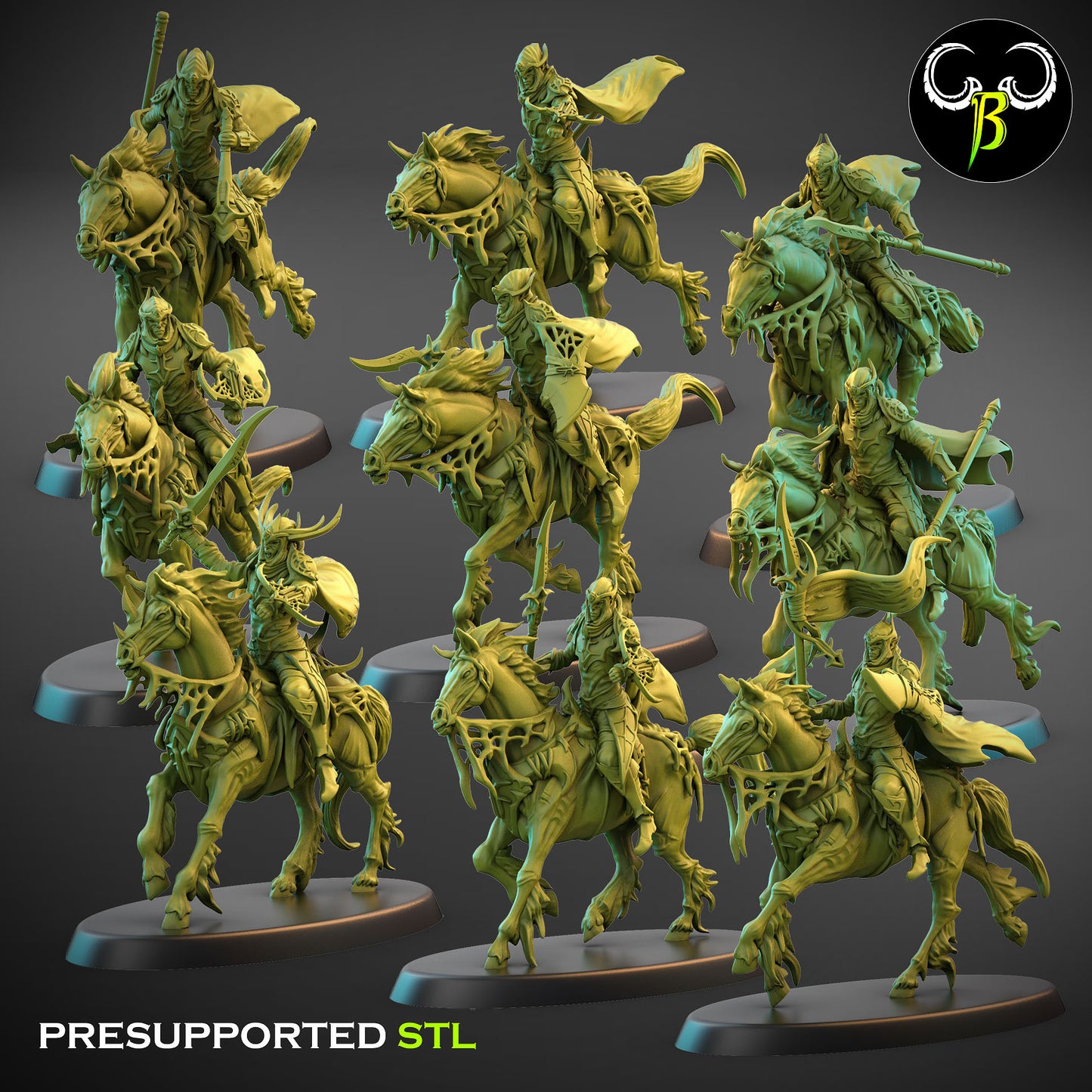 Web Reaver Squad - Cult of the EIGHT - Dark Elves army - Clay Beast Creations - TheMajorLab
