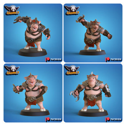 Porkos  - Orc Team for Fantasy Football Miniature Tabletop Game - Calaverd3D