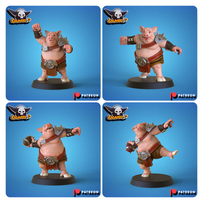 Porkos  - Orc Team for Fantasy Football Miniature Tabletop Game - Calaverd3D