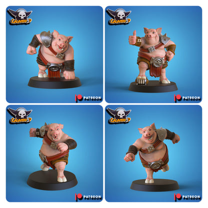 Porkos  - Orc Team for Fantasy Football Miniature Tabletop Game - Calaverd3D