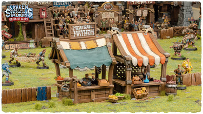 Kraken Stadium Gates of Glory Booths for Fantasy Football Tabletop Miniature Game - Kraken 3D Studios