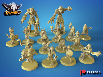 Halfdiators Halfling Team for Fantasy Football Miniature Tabletop Game Calaverd3D