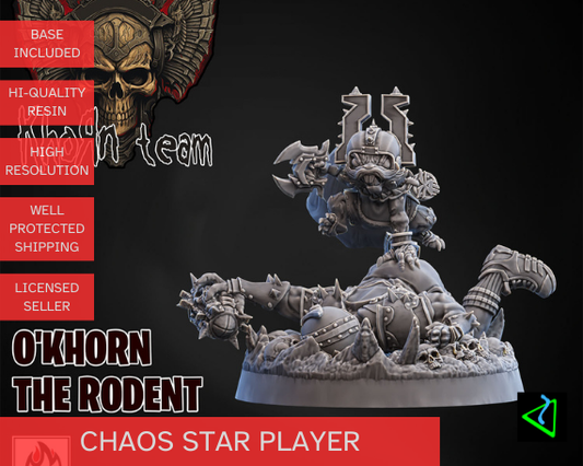 Squirrel Chaos Star Player Fantasy Football UGNI Miniatures