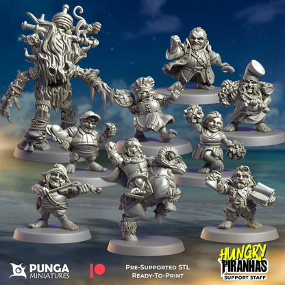 Hungry Piranha Halfling Team for Fantasy Football Miniature Tabletop Game Punga Miniatures