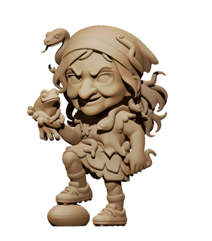 Chibi Amazons – Amazon Fantasy Football Team – High Quality Resin Miniatures – Big Head Chibi