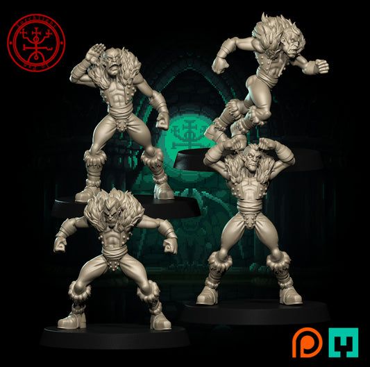 The Imperial Circus Team - 15 High-Quality 3D Print Human Miniatures | Blood Fantasy Football Bowl | Torchlight Models