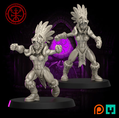 The Amazon Primes Team - 13 High-Quality 3D Print Amazon Miniatures | Blood Fantasy Football Bowl | Torchlight Models